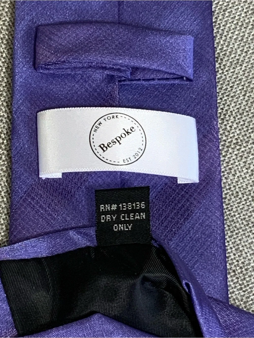 Bespoke Purple Skinny Tie 59 x 2.75 Polyester